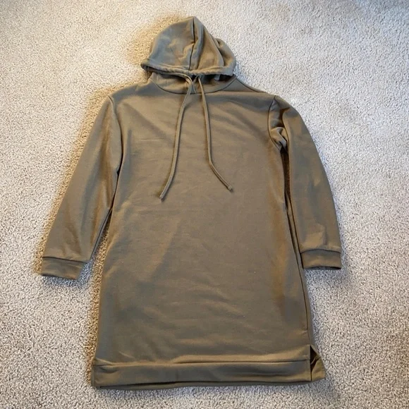 Army Green Hooded Sweatshirt Dress Womens Size Small | Color: Green | Size: S | Astarner's Closet Army Green Hooded Sweatshirt Dress Womens Size Small | Color: Green | Size: S | Astarner's Closet